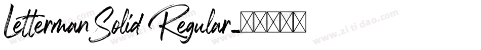 LettermanSolid Regular字体转换